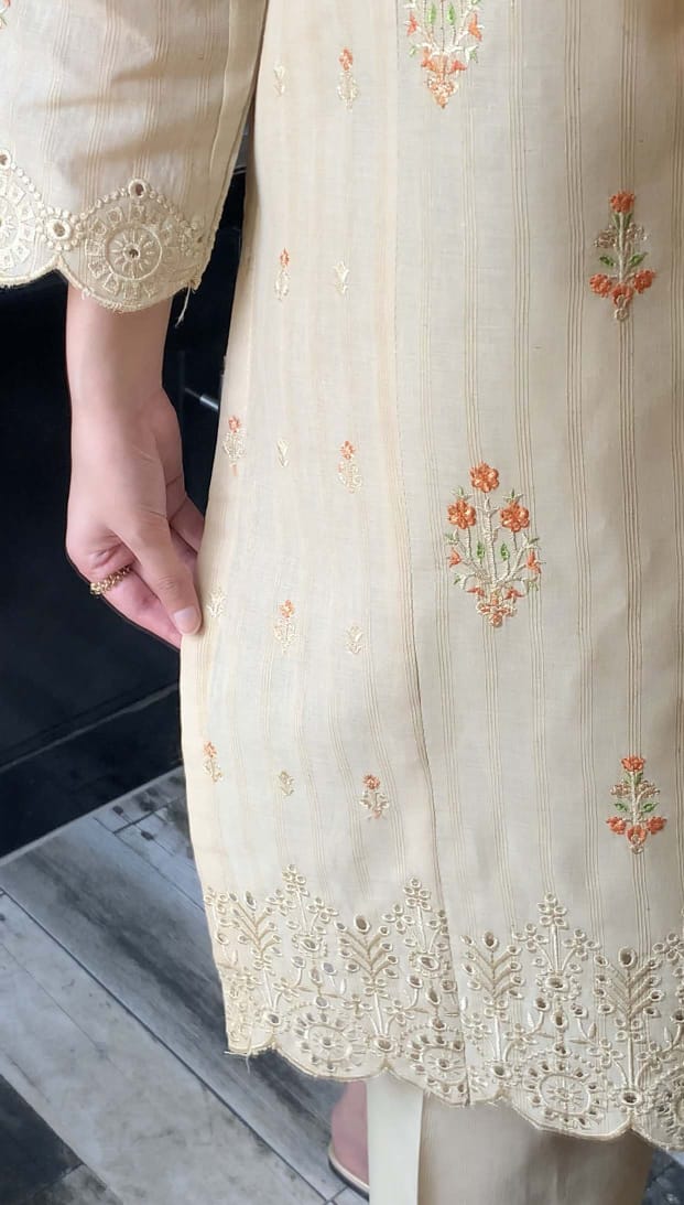 👗👗👗 CutWork Booring Embroidery 2pcs